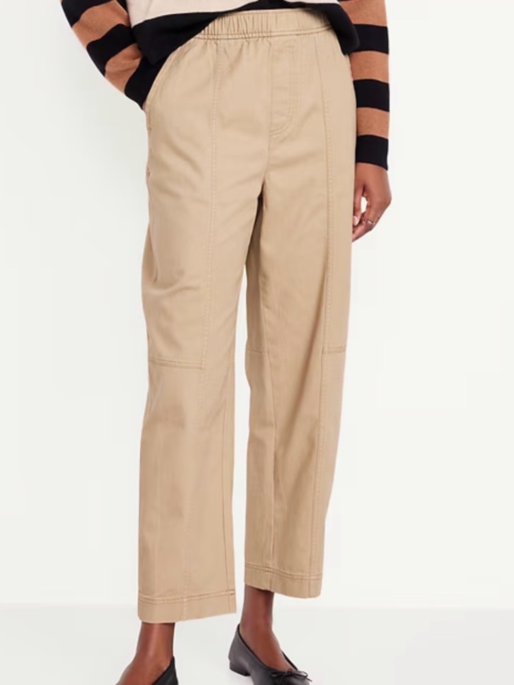 NWT Old Navy Barrel Pants, khaki, size large